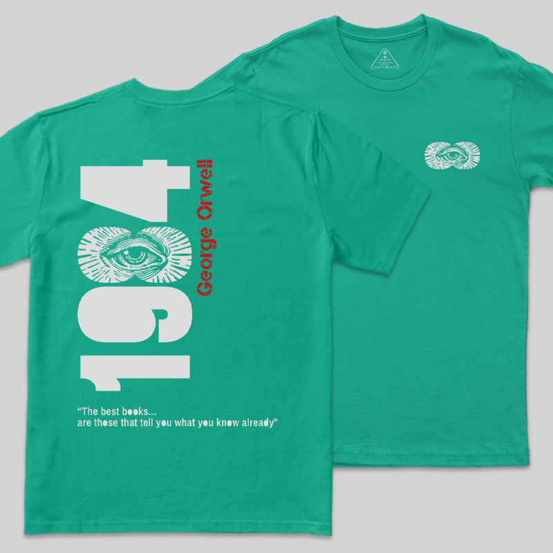 1984 Waching You Front and Back Printed Geek T-Shirt