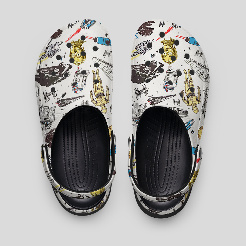 Galactic Heroes Journey Geek Rubber Clogs