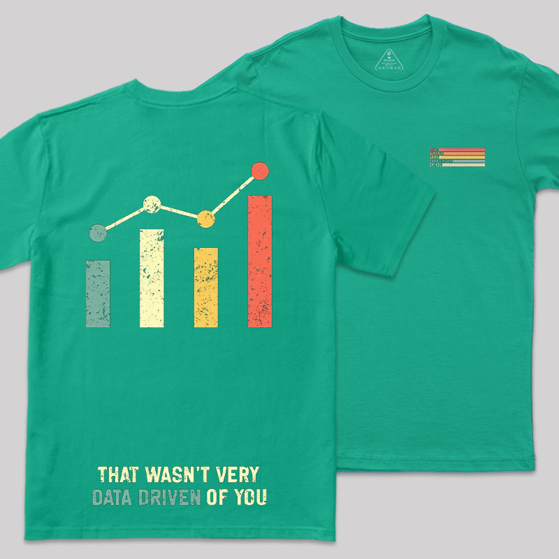 Data-Driven Front and Back Printed Geek T-Shirt