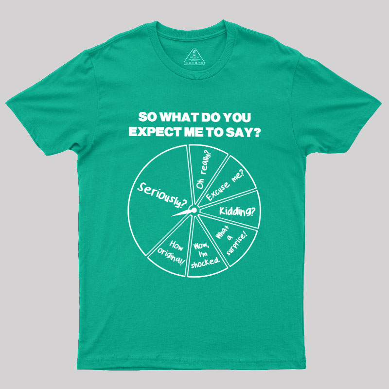 What Do You Expect Me To Say Geek T-Shirt