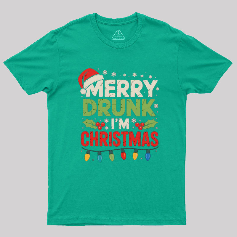 Merry Drunk I'm Christmas Funny Geek T-Shirt