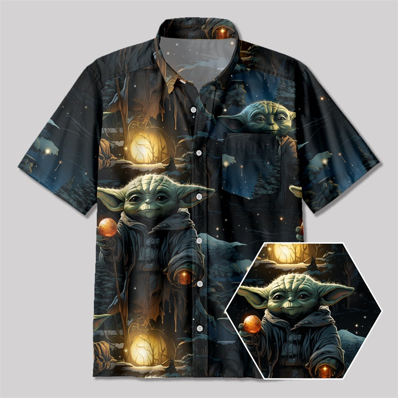 Christmas Scifi Wars Maestro Button Up Pocket Shirt