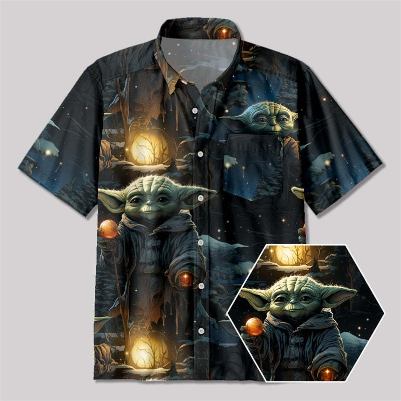 Christmas Scifi Wars Maestro Button Up Pocket Shirt