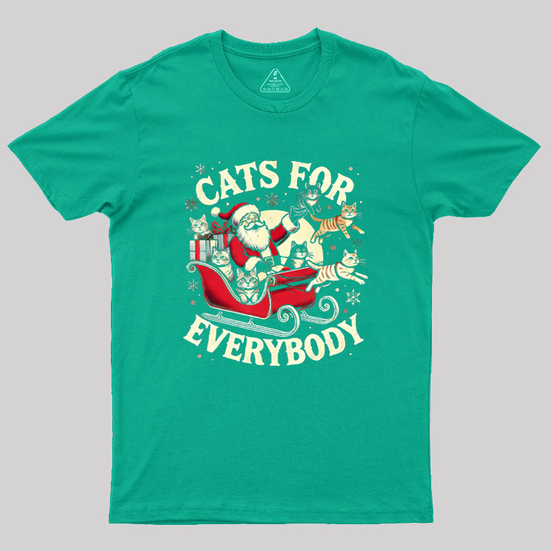 Christmas Cat Santa Cat Lover Geek T-Shirt