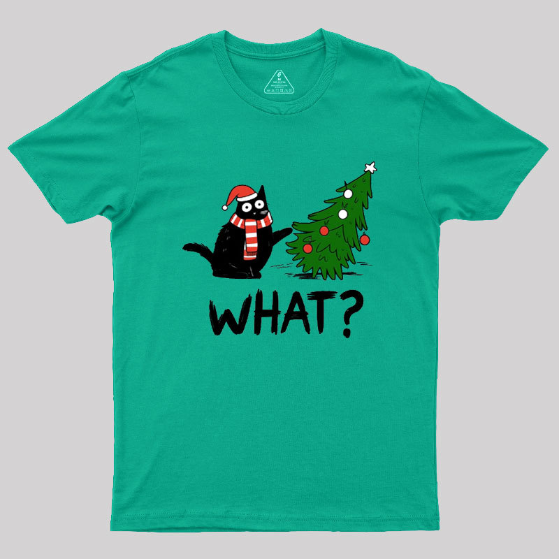 Christmas Cat What Geek T-Shirt