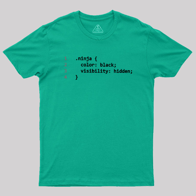 CSS Coding Ninja Geek T-Shirt