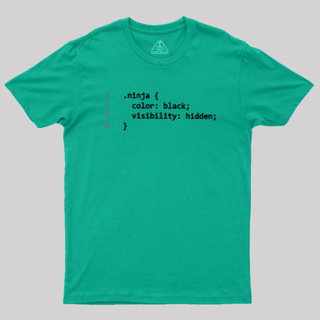 CSS Coding Ninja Geek T-Shirt