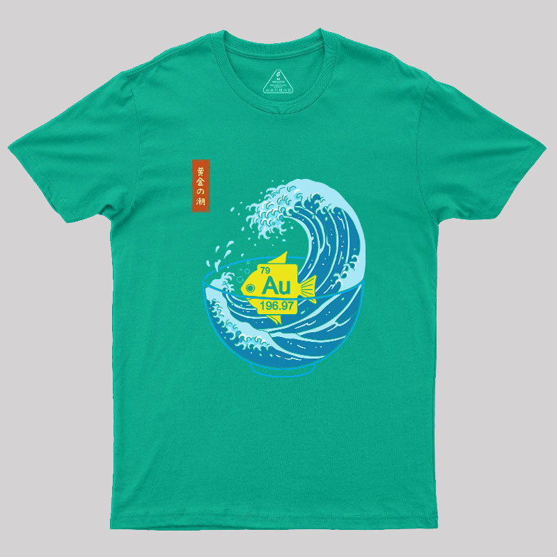 Geeksoutfit Golden Wave Geek T-Shirt for Sale