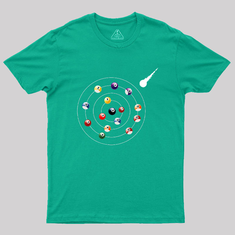Pool Ball Solar System Geek T-Shirt