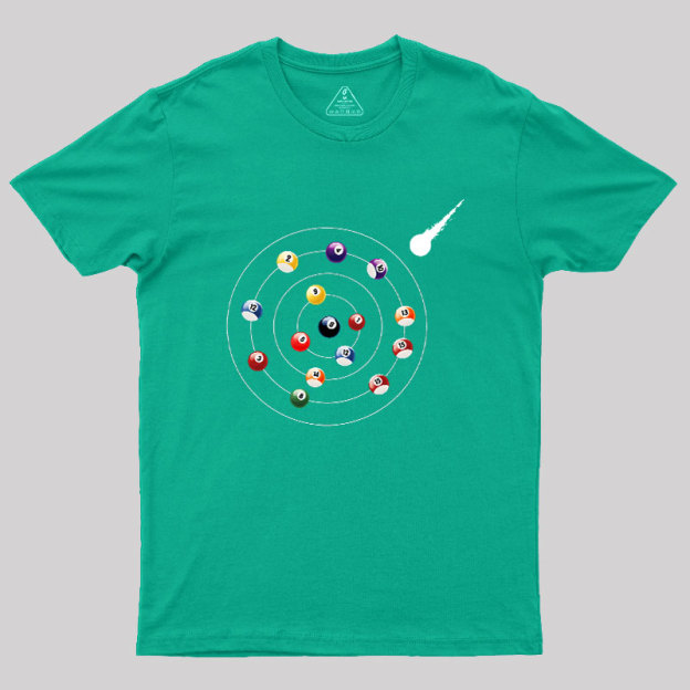 Pool Ball Solar System Geek T-Shirt