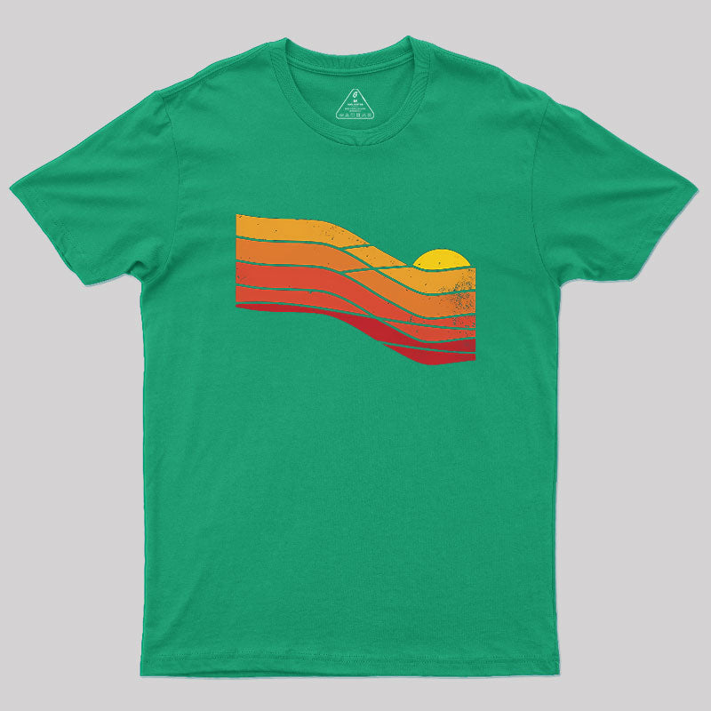 70s Retro Sunset Geek T-Shirt