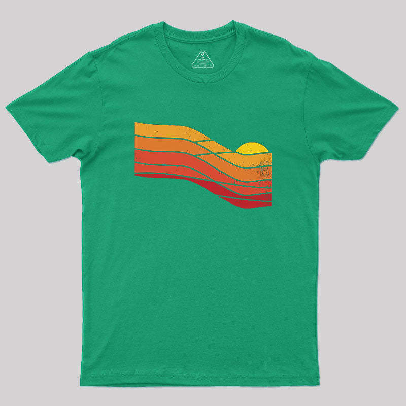 70s Retro Sunset Geek T-Shirt