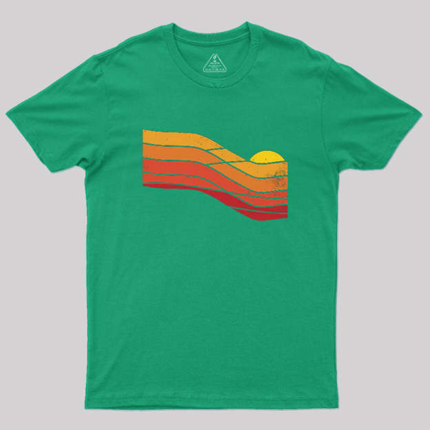 70s Retro Sunset Geek T-Shirt