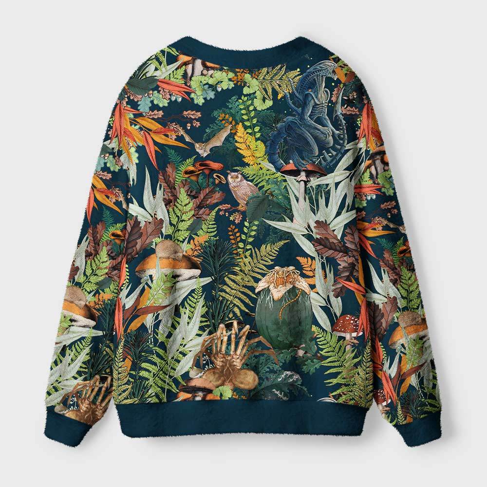 Jungle Alien Geek Ugly Cardigan Sweaters