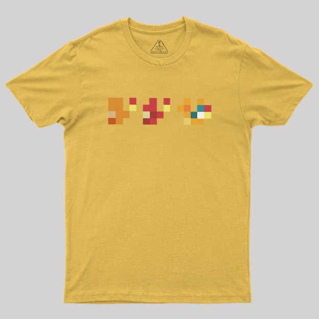 Pixel Fire Lizard Geek T-Shirt