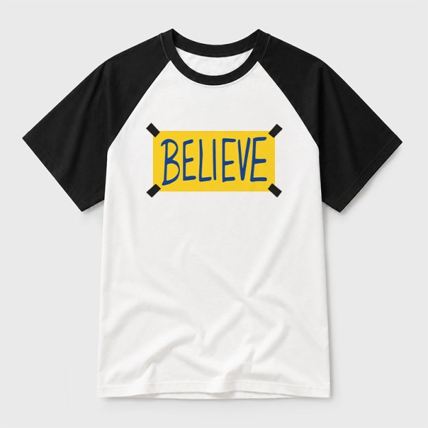 Believe Geek Retro Raglan T-Shirt