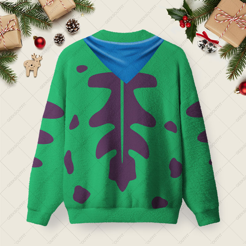 Resist Frog Suit Ugly Christmas Fuzzy Fleece Sweatshirt