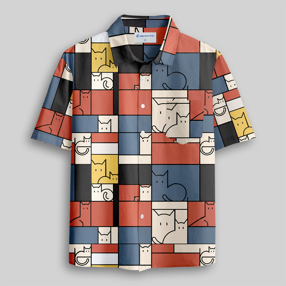 [Copy]Backrooms Wallpaper Button Up Pocket Shirt