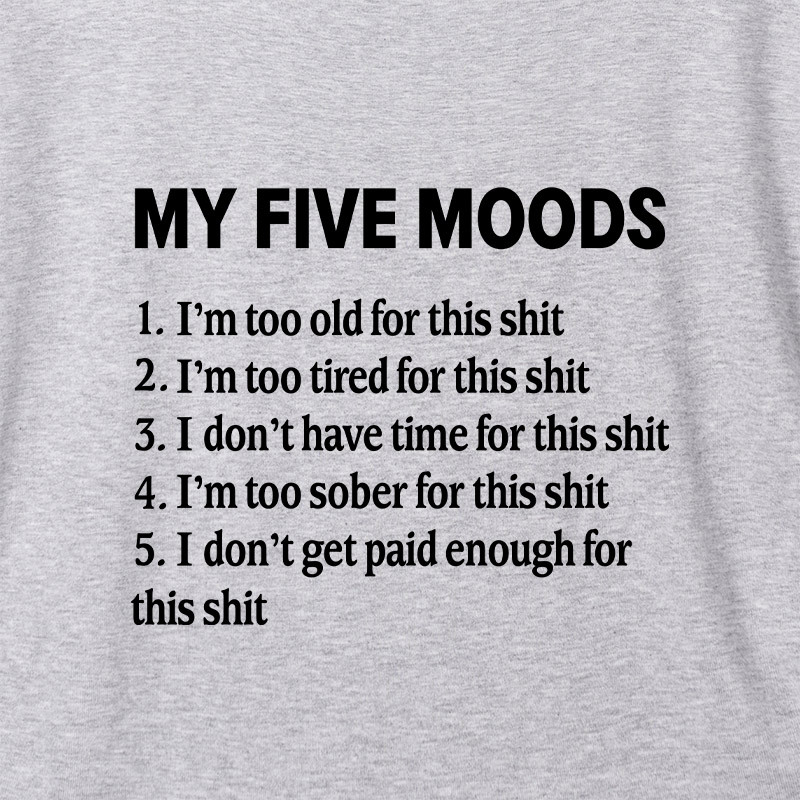 My Five Moods Geek Dolman Sleeve V-Neck Shirt