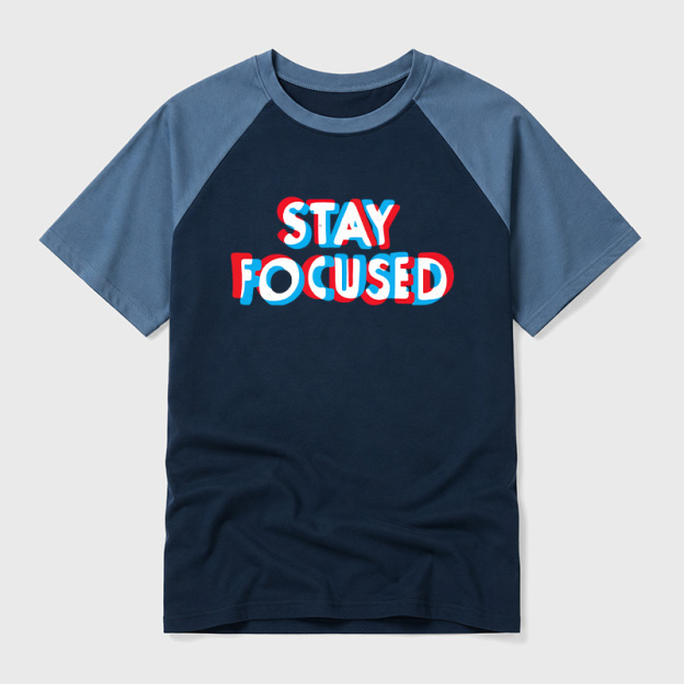 Stay Focused Geek Retro Raglan T-Shirt