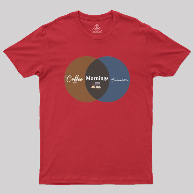 Coffee & Contemplation Venn Diagram Geek T-Shirt