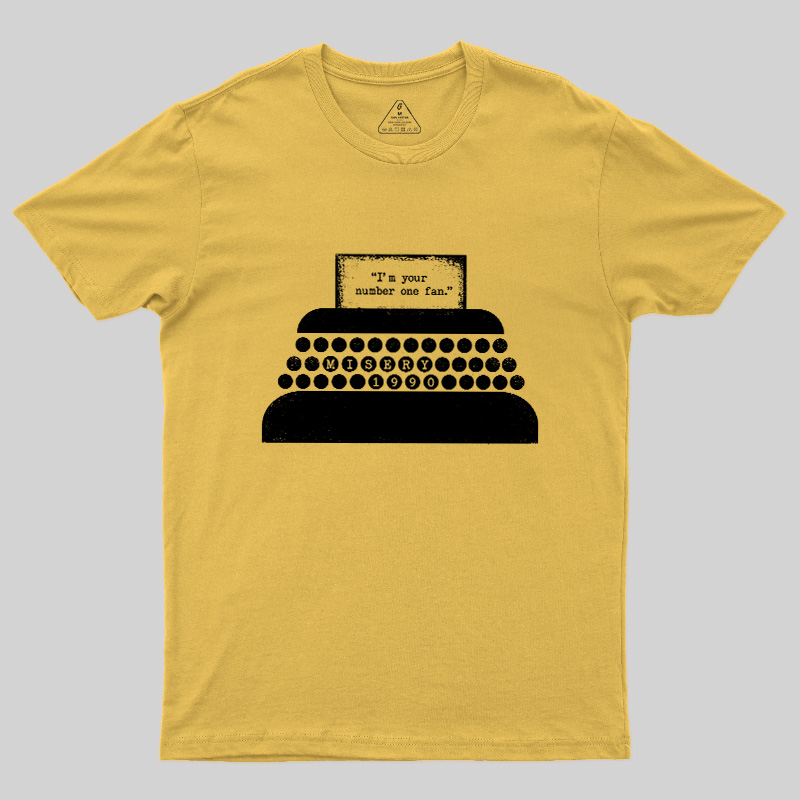 Number One Fan Retro Typewriter Geek T-Shirt