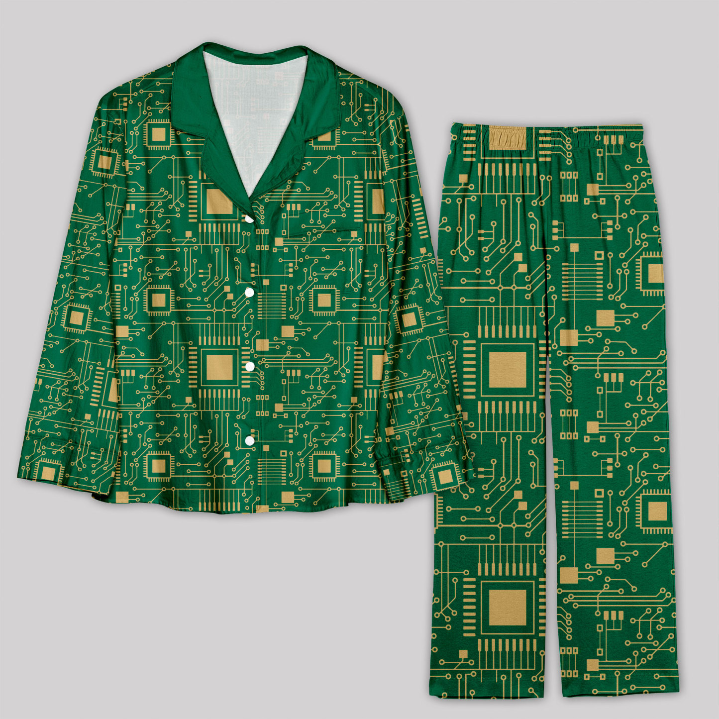 Geeksoutfit Technology Sense Circuit Board Hawaii Pajama Sets for Sale
