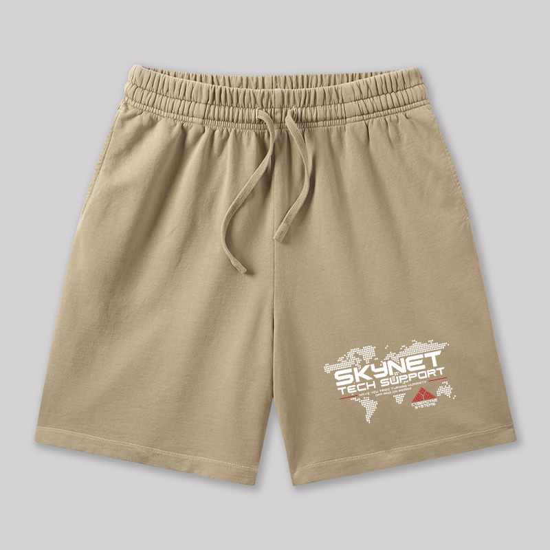 Skynet Tech Support Geeky Washed Shorts