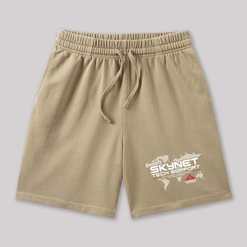 Skynet Tech Support Geeky Washed Shorts