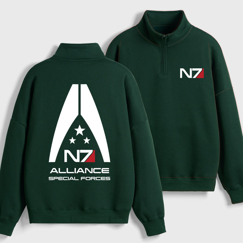 Video Games N7 Geek Fleece Quarter-Zip Pollover