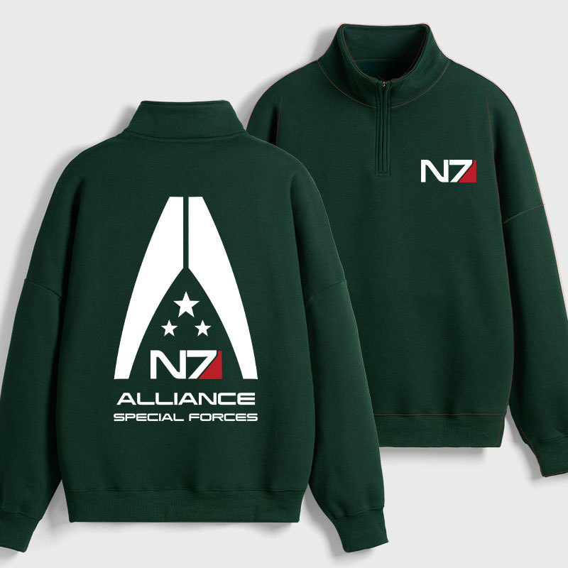 Video Games N7 Geek Fleece Quarter-Zip Pollover