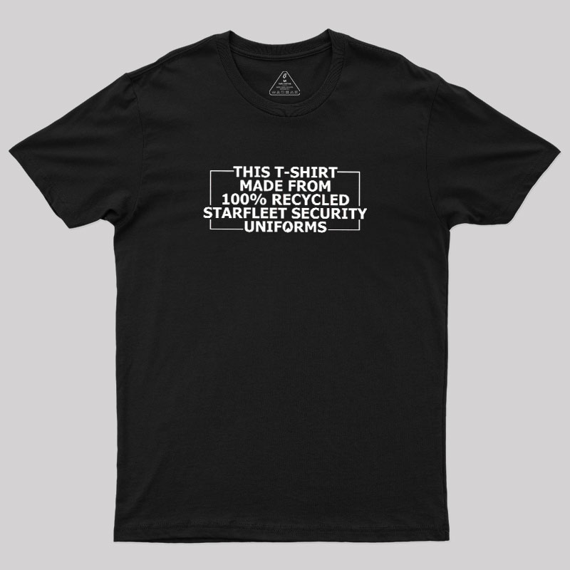 100% Recycled Space Uniforms Geek T-Shirt