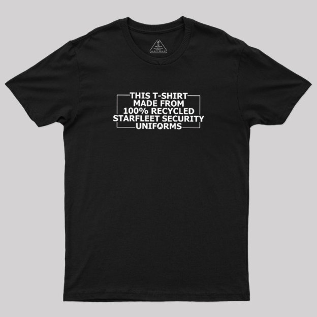 100% Recycled Space Uniforms Geek T-Shirt