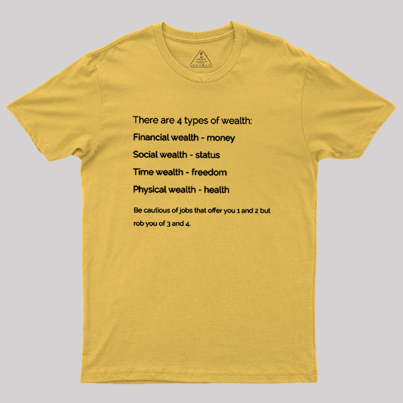 There Are 4 Types Of Wealth Geek T-Shirt