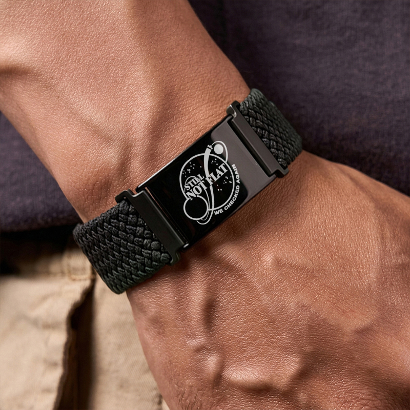 Still Not Flat Geek Braided Steel Bracelet