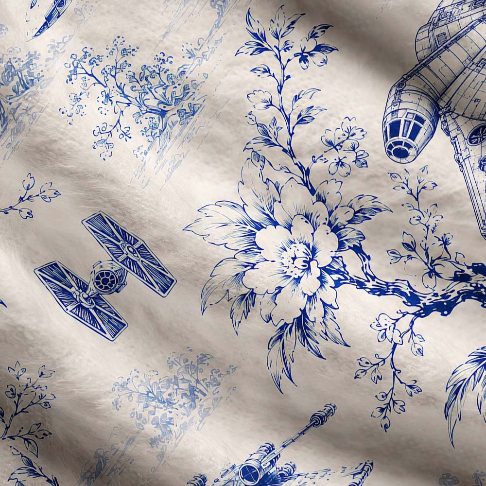 Sci-Fi Space Vessel Toile Seamless Pattern Geek Ugly Cardigan Sweaters