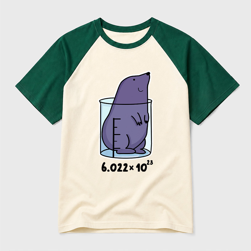 Chemistry Mole Geek Retro Raglan T-Shirt