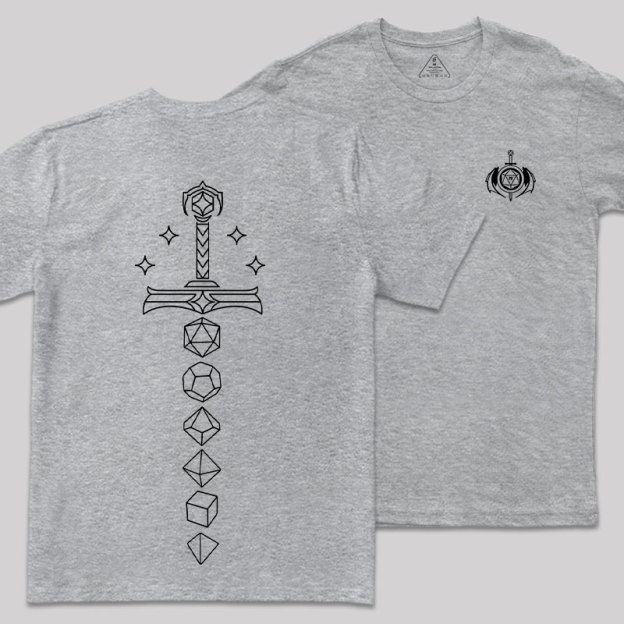 The Sword of Dice Front and Back Printing Geek T-Shirt