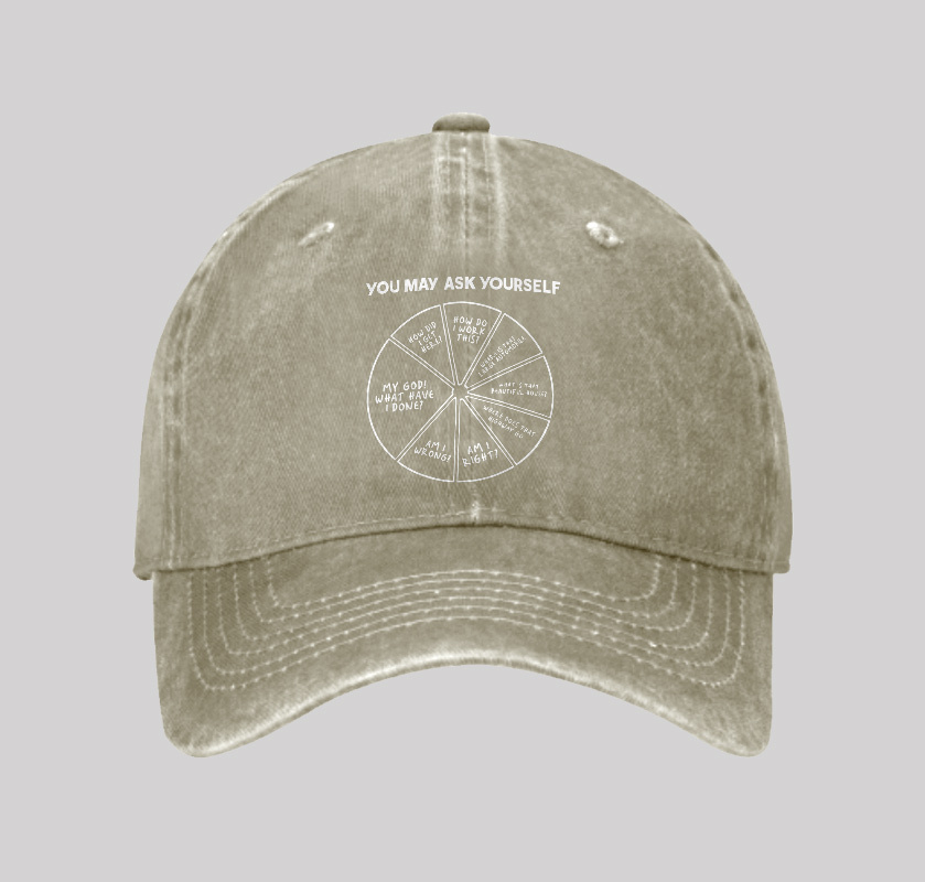 You May Ask Yourself Washed Vintage Baseball Cap