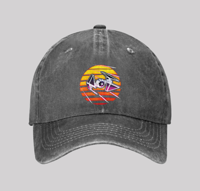 Synthwave TIE Interceptor Washed Vintage Baseball Cap
