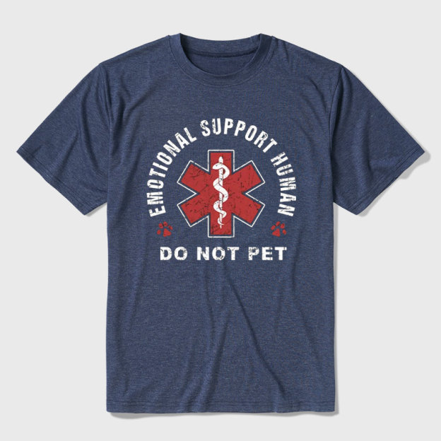 Emotional Support Human Ultra Soft Heather Tee