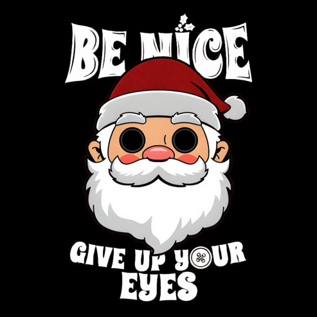 Spooky Santa Claus Dark Humor Gift For Christmas Geek T-Shirt