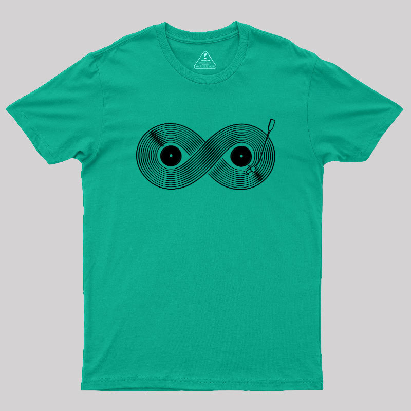 Retro Black Records Infinite Music Lover Geek T-Shirt