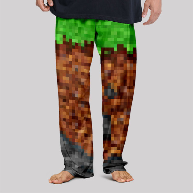 Video Games Grass Block Geek Loungewear Pants