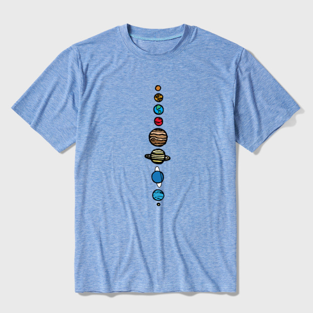 Space Nerd Planets Ultra Soft Heather Tees