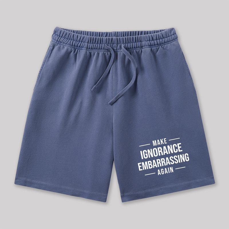 Make Ignorance Embarrassing Again Geeky Washed Shorts