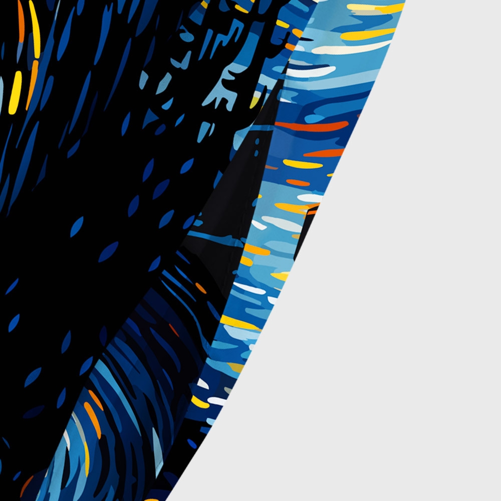 Starry Night Phone Booth Geek Tiered Cami Maxi Dress