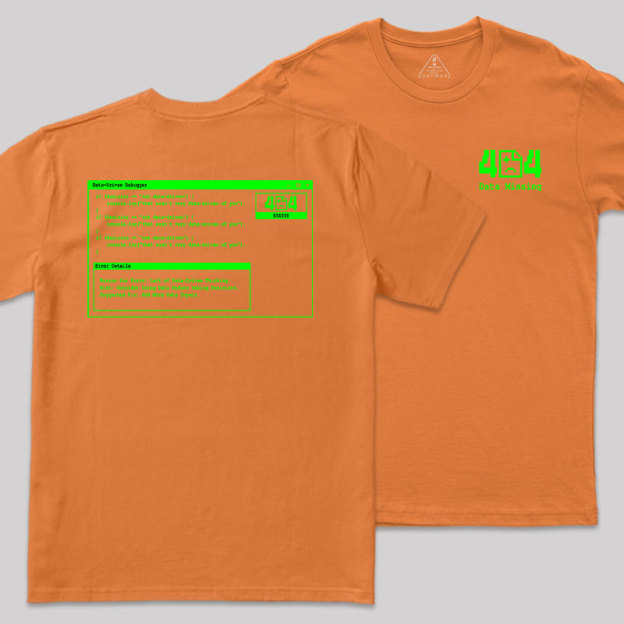 Data Missing Front and Back Printing Geek T-Shirt