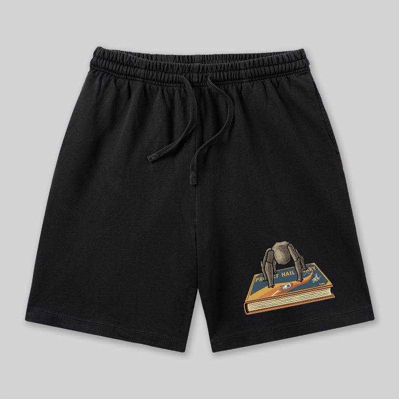 Funny Rocky Geeky Washed Shorts