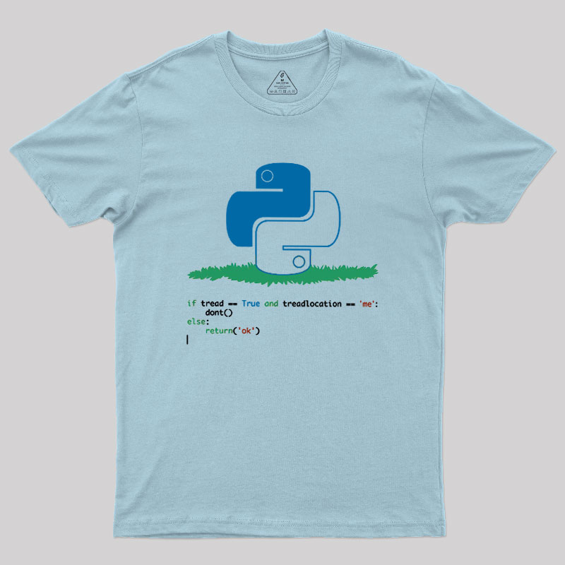 Python Dont Tread On Me Code Pun Geek T-Shirt